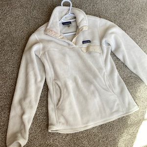 PATAGONIA Cream Snap T Fleece Pullover Size Medium